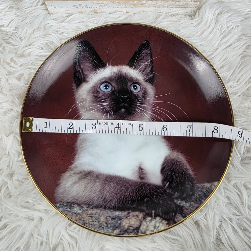 Vintage Siamese Cat Decorative Plate Prince Of Purrs - Picture 4 of 7